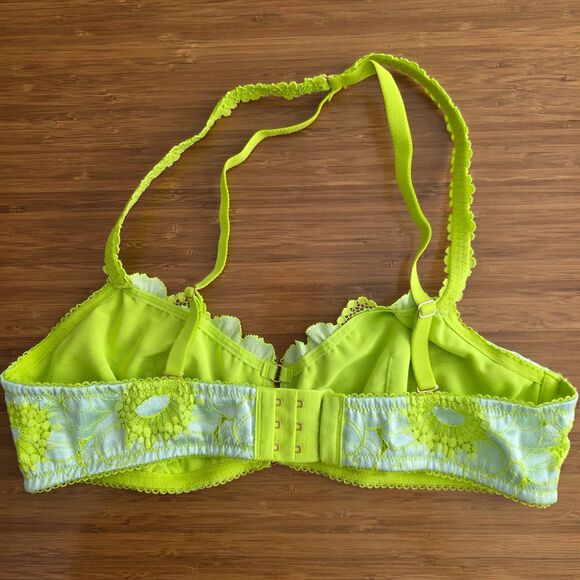 Savage X Fenty Women's Lace Bralette Size L Perfect Seashell Blue Poppylicious - Picture 3 of 4